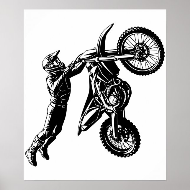 Poster Piloto de Moto de Terra  (Frente)