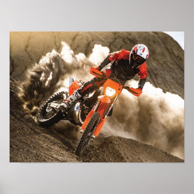 Poster Piloto de Motocross (Frente)