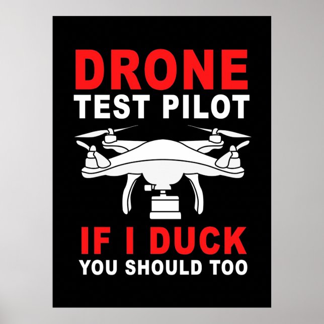Poster Piloto de teste de drone (Frente)