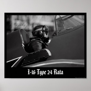 Póster Piloto do russo I-16 Rata