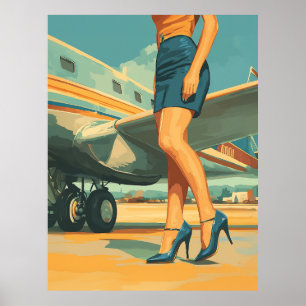 Poster Piloto Elegante do Jet