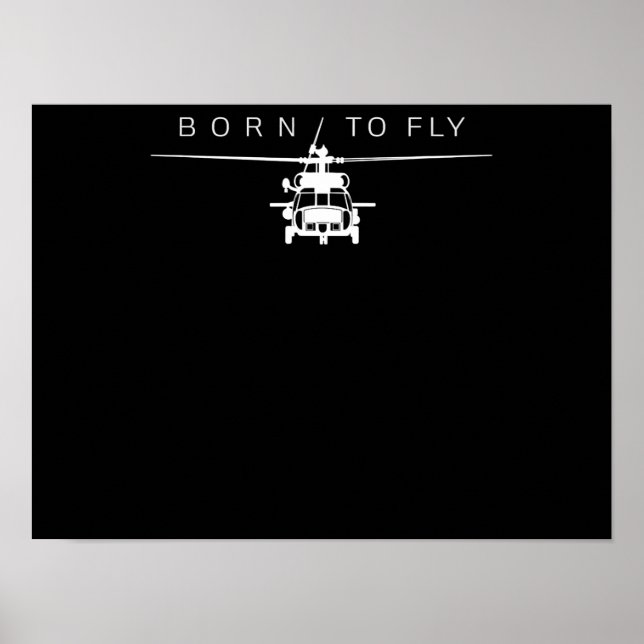 Poster Piloto Helicóptero da Aviação Militar Blackhawk -  (Frente)