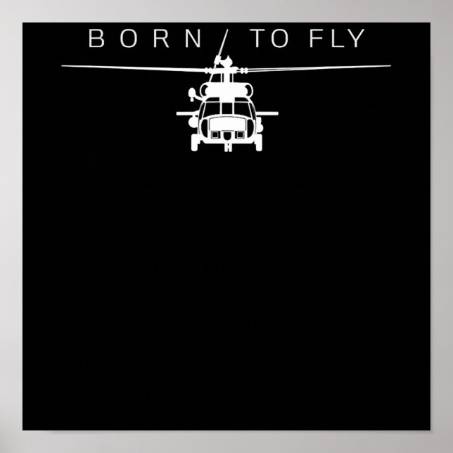 Poster Piloto Helicóptero da Aviação Militar Blackhawk -  (Frente)