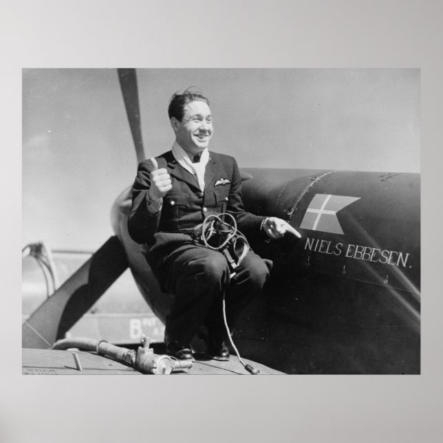 Póster Piloto RAF dinamarquês (Frente)