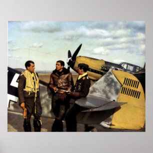 Póster Pilotos ME-109 alemães de WWII