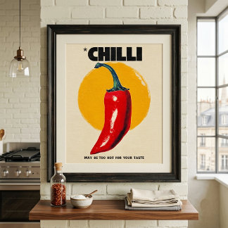 Poster Pimenta Chilli Vintage