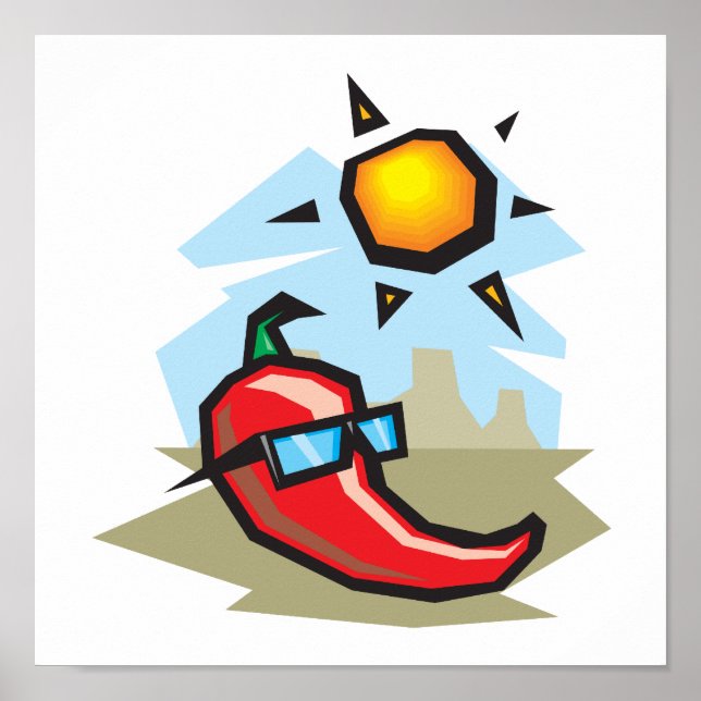 Póster pimenta-de-chili (Frente)