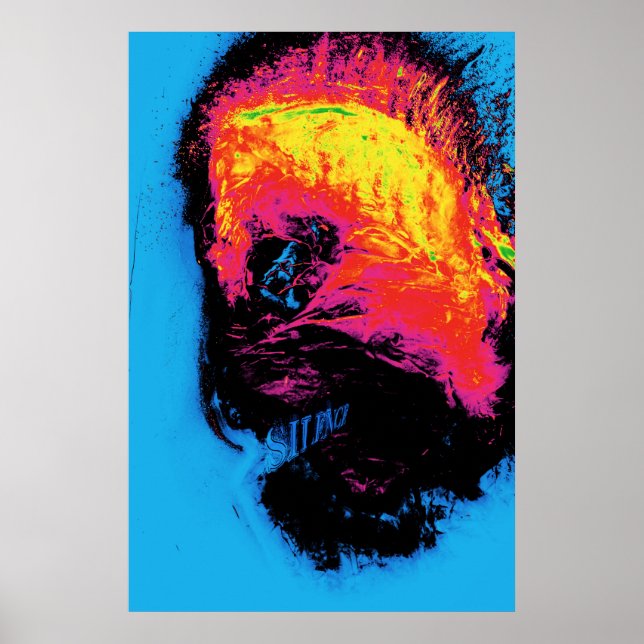 Poster pimenta e plástico silenciado (Frente)