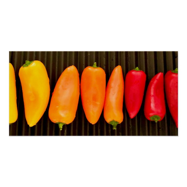 Póster Pimentos arco-íris (Frente)