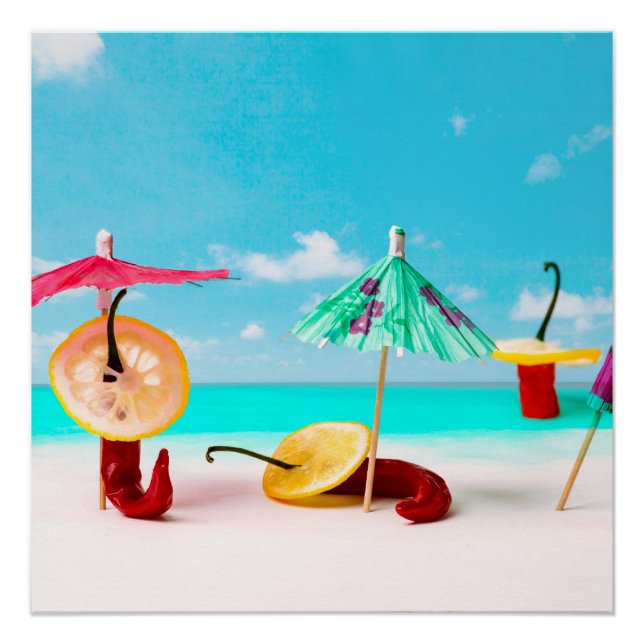 Póster Pimentos Chili Por Mar (Frente)