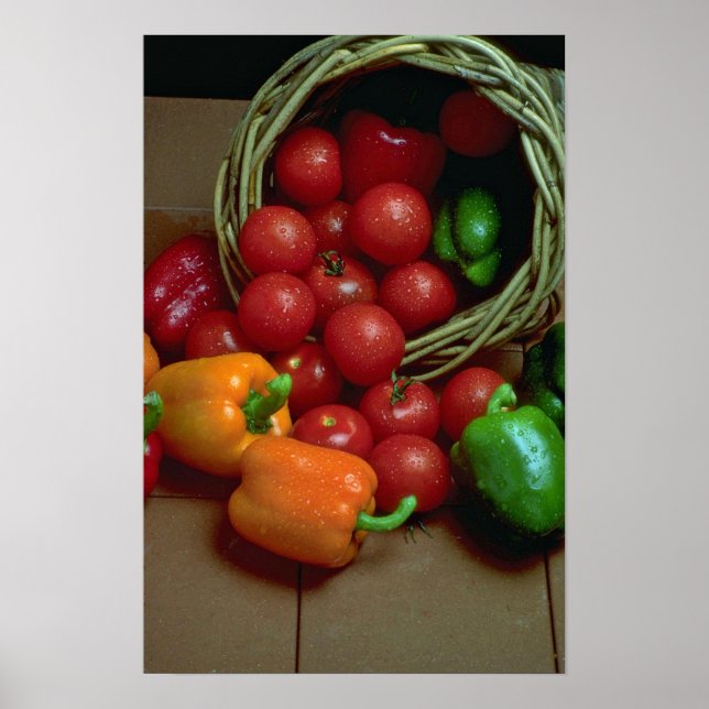 Poster Pimentos e tomates lindos (Frente)