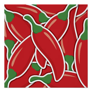 Póster Pimentos pimentões-pimentões