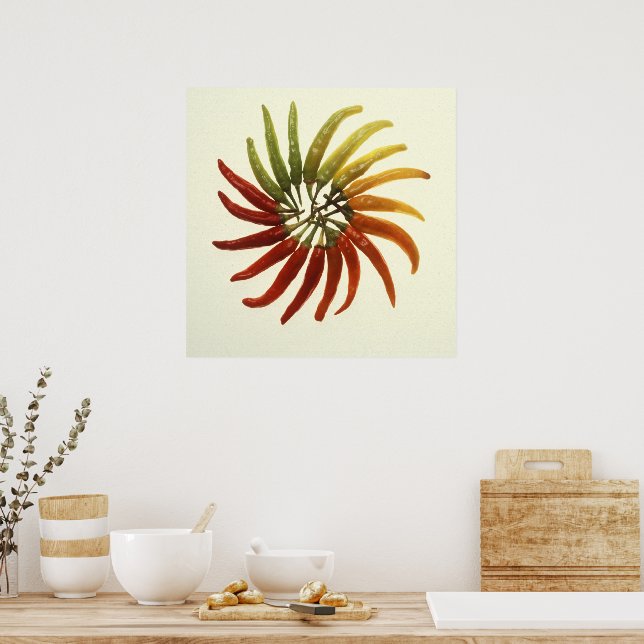 Poster Pimentos Quentes (Cozinha)