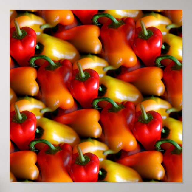 Poster Pimentos vermelhos e amarelos (Frente)