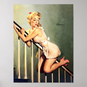 Póster Pin cuidadoso da corrediça acima