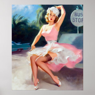 Póster Pin de paragem do autocarro acima