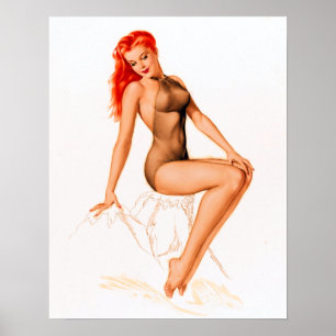 Poster Pin do Redhead do art deco acima