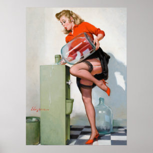 Poster Pin do refrigerador de água acima