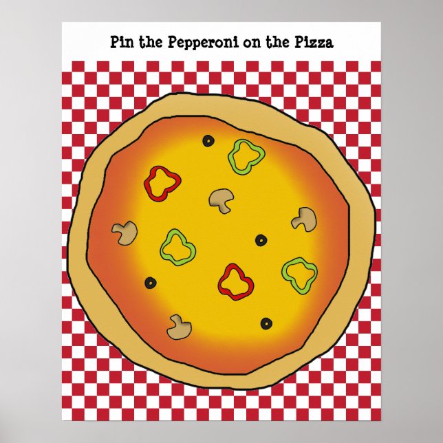 Póster Pin the Pepperoni on the Pizza Game (Frente)