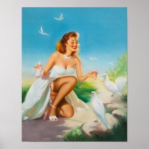 Poster Pin-up Agradando seu bando