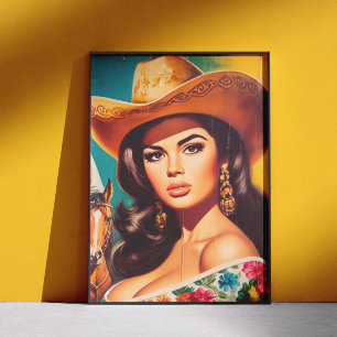 Poster Pin-up Country Vintage