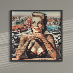 Poster Pin-up da Corrida Retroativa
