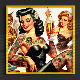 Poster Pin-up de Festa de Cerveja