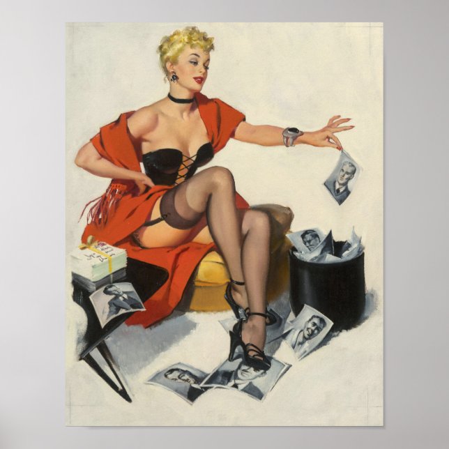 Poster Pin-up de Reciclagem de Cavalheiros (Frente)