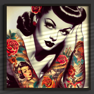 Poster Pin-up do Glam Retro