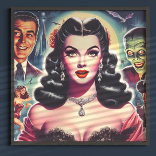 Poster Pin-up do Gótico Vintage