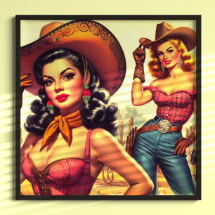 Poster Pin-up do País Ocidental