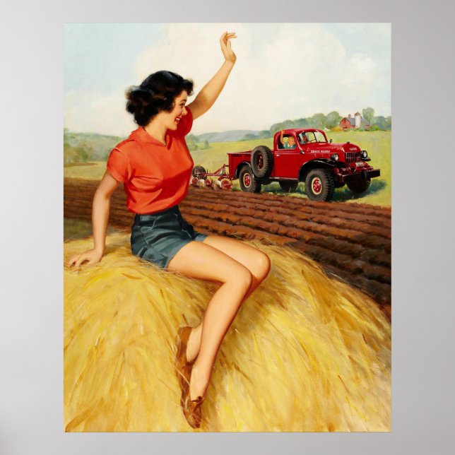 Poster Pin-up em Haystack Art (Frente)