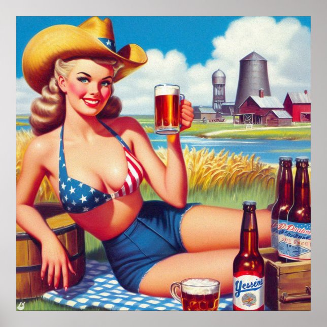Poster Pin-up País da Cerveja (Frente)