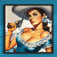 Pin-up Retro do Velho Oeste