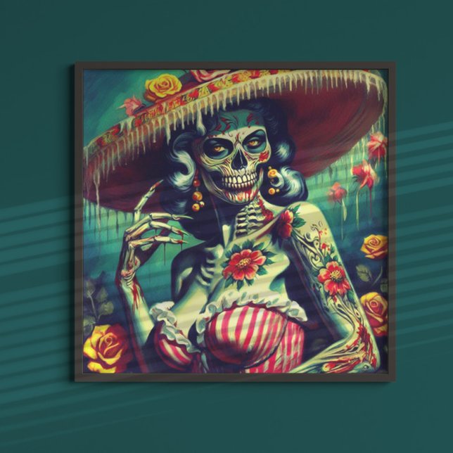 Poster Pin-up Zombie Retro (Criador carregado)