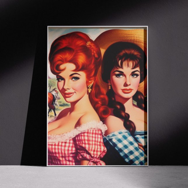 Poster Pin-ups de Garota Camponesa Antiga (Criador carregado)