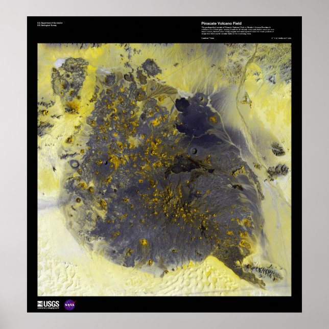Póster Pinacate Volcano Field Sonora México (Frente)