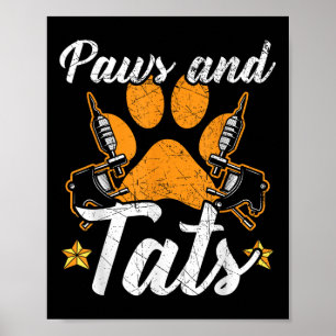Poster Pinças E Chapéus De Tatuagem Lover Tatuagem Cão Oc