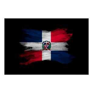 Póster Pincel de pincel da República Dominicana