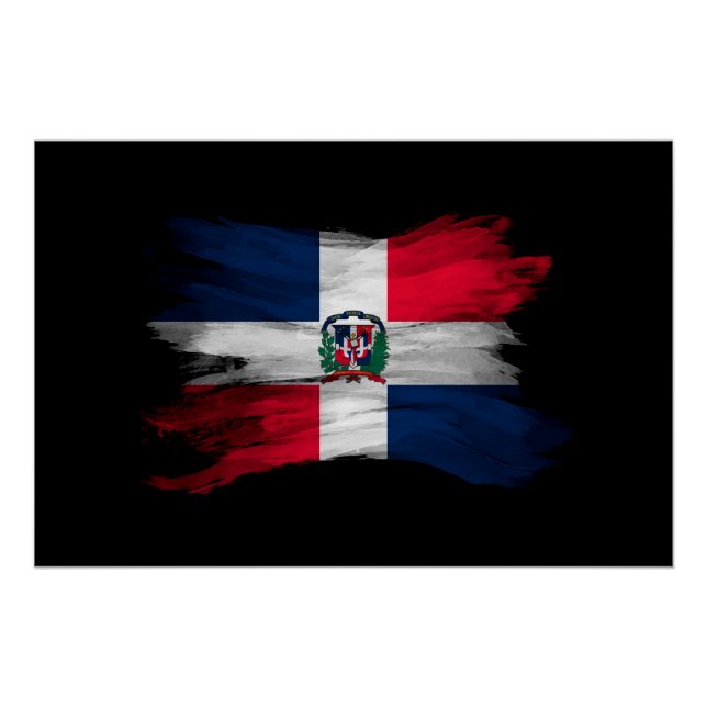 Póster Pincel de pincel da República Dominicana (Frente)