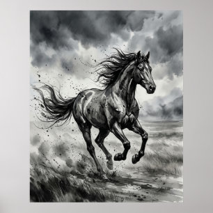 Poster Pincelada Cavalo Gale