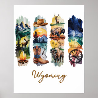 Poster Pinceladas Cênicas de Wyoming