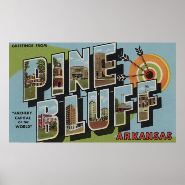 Póster Pine Bluff, Arkansas (Archery Capital) (Frente)