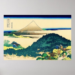 Poster Pine em Aoyama Hokusai Ukiyo-e Art japonês
