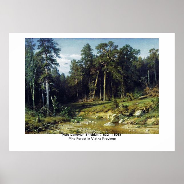 Póster Pine Forest na província de Viatka (Frente)