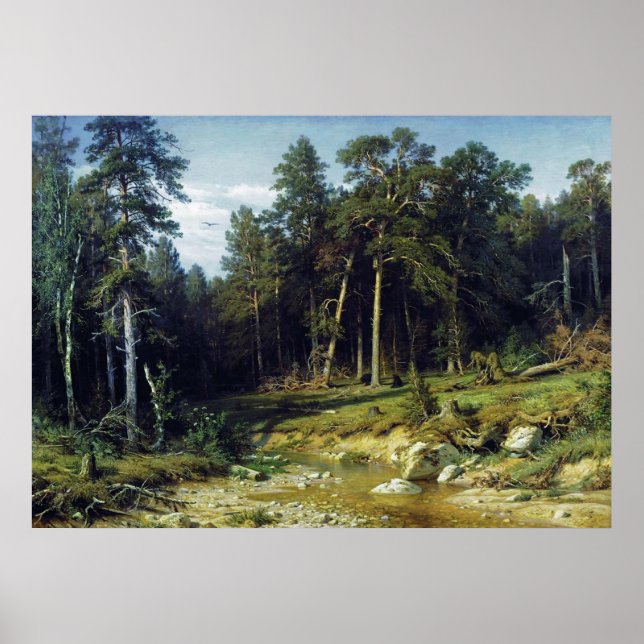 Poster Pine Forest na província de Viatka (Frente)