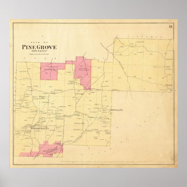 Póster Pine Grove Township (Frente)