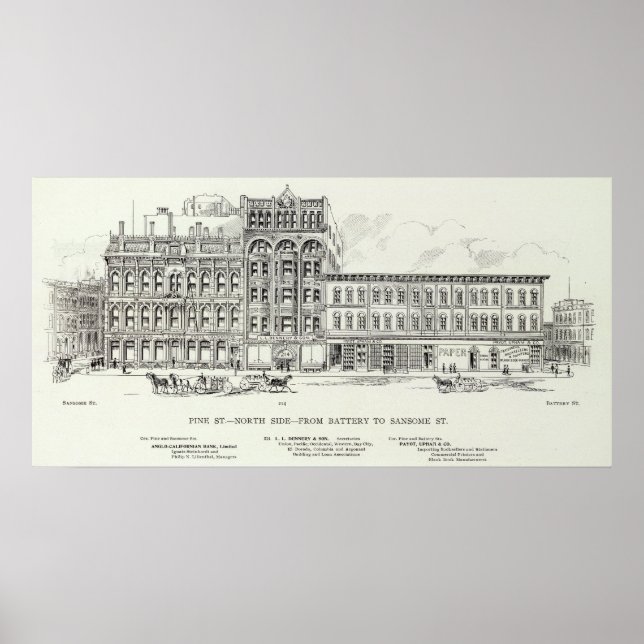 Poster Pine North side Bateria e Sansome (Frente)