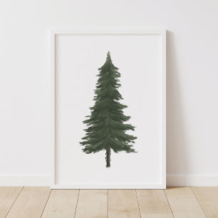 Poster Pine Tree Woodland Nursery Decor