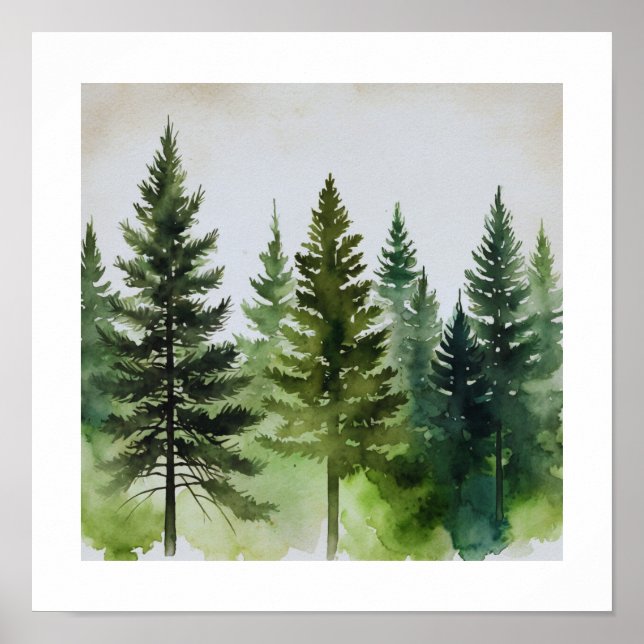 Poster Pine Trees Wall Art (Frente)